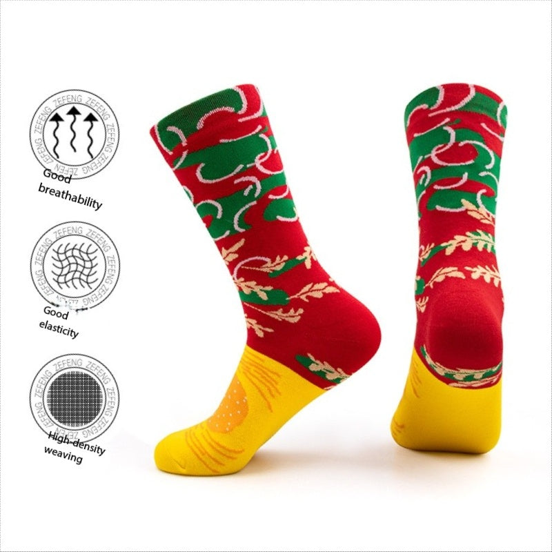 Burger Socks Gift Box – Funny  Cotton Socks forChristmas & Birthday Gifts