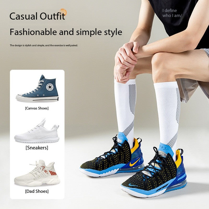 Professional Compression Sports Socks – Long Running & Marathon Socks for Men & Women | Calf Support Fitness Training Socks