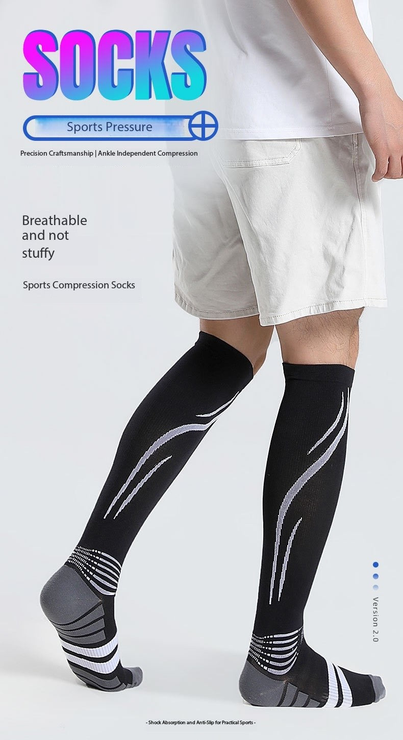 Professional Calf Compression Socks – Graduated Level 2 Support for Running, Jump Rope, and Sports Training