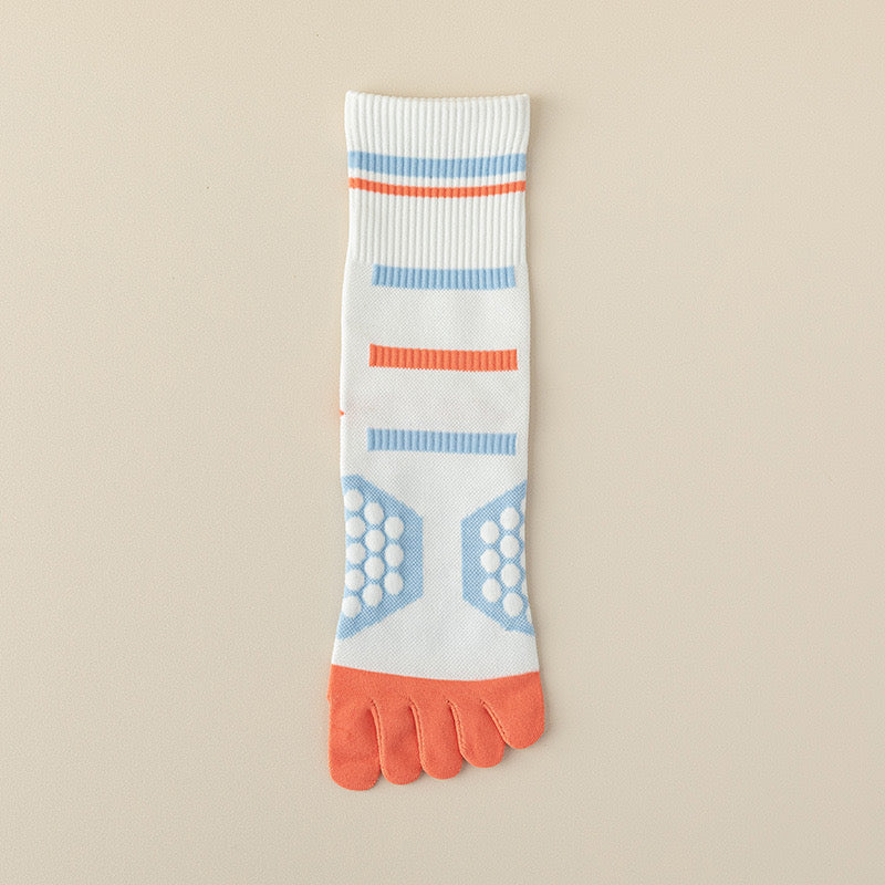 Women’s Yoga Toe Socks – Spring & Summer Mid-Calf Five-Toe Non-Slip Socks for Fitness, Jump Rope & Training