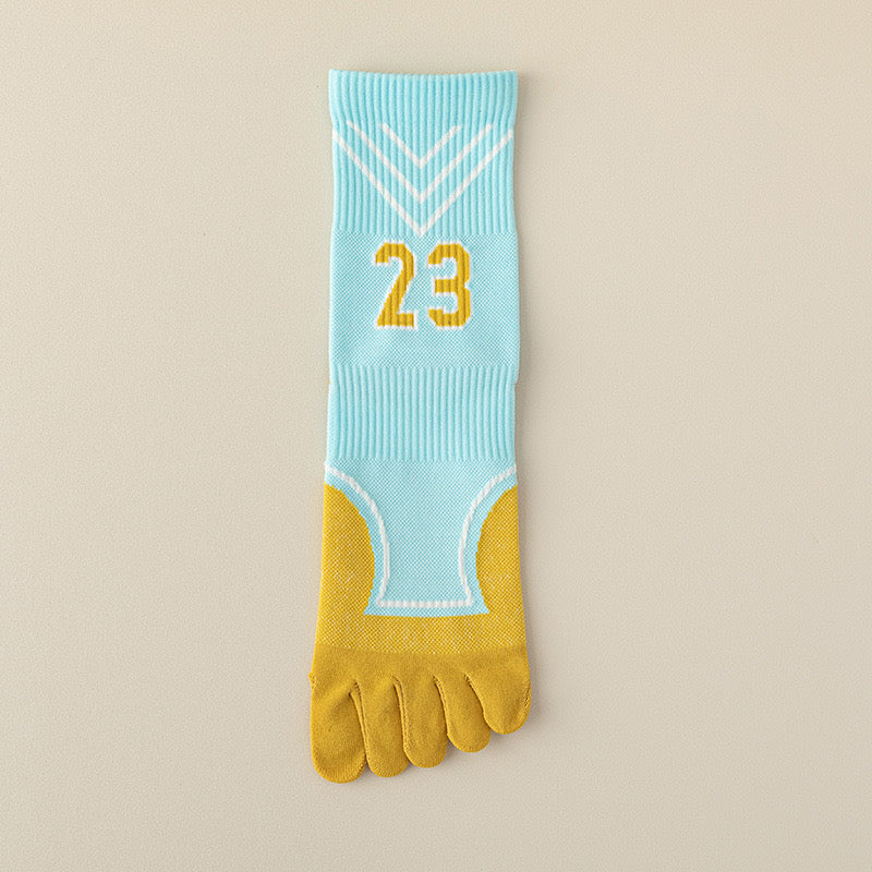 Women’s Yoga Toe Socks – Spring & Summer Mid-Calf Five-Toe Non-Slip Socks for Fitness, Jump Rope & Training