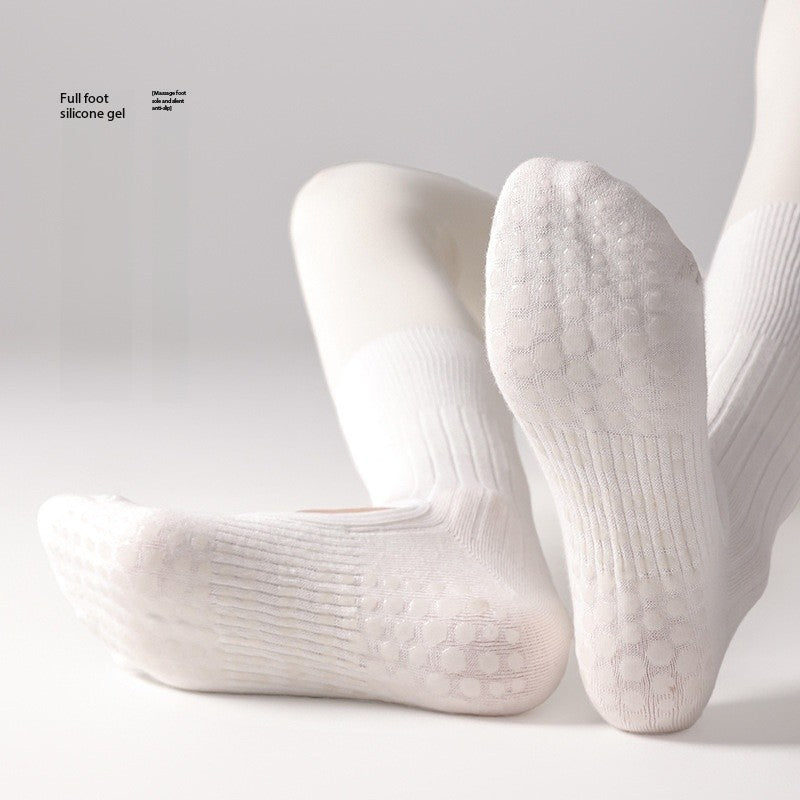 Women’s Open-Top Yoga Socks – Non-Slip Grip Pilates Socks, Breathable & Anti-Odor Workout Socks for Spring & Autumn