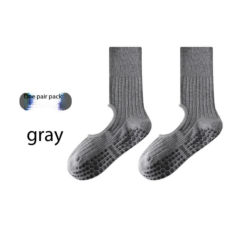 Women’s Open-Top Yoga Socks – Non-Slip Grip Pilates Socks, Breathable & Anti-Odor Workout Socks for Spring & Autumn