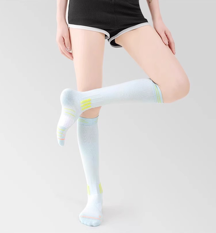 Women’s Compression Calf Socks – Spring & Autumn Sports Long Socks with Towel Sole, Sweat-Wicking & Anti-Odor