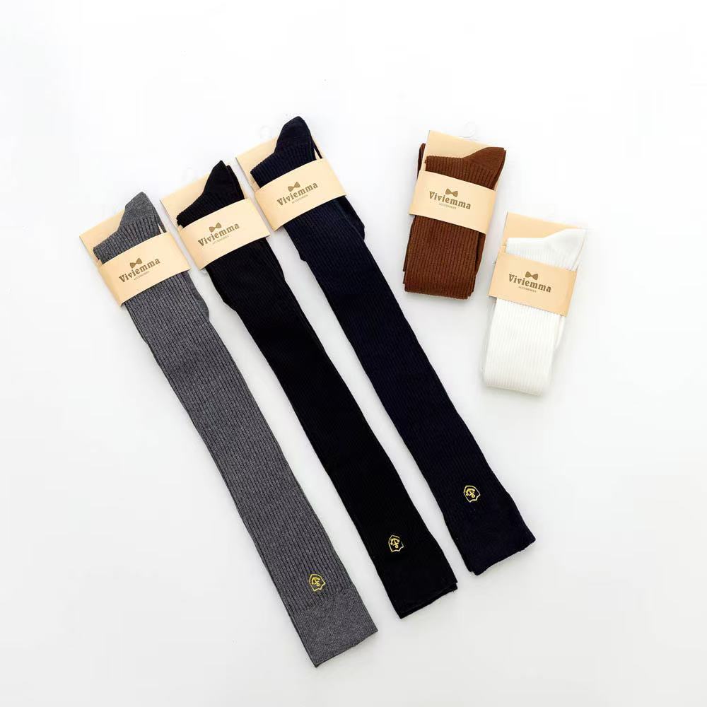 Student’s Over-the-Knee Long Socks – Combed Cotton High Tube Socks for Autumn & Winter