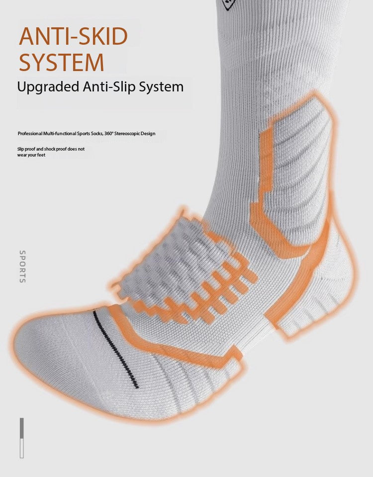 Men’s Basketball Socks – Cushioned Towel Sole, Breathable & Anti-Odor Sports Socks for Teen Athletes