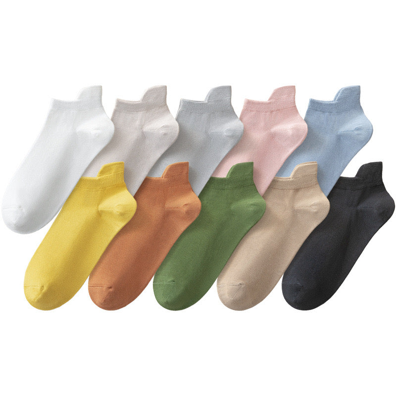 Women’s Low-Cut Cotton Socks – Thin Summer Ankle Liner Socks for Spring & Autumn, Casual Japanese Style
