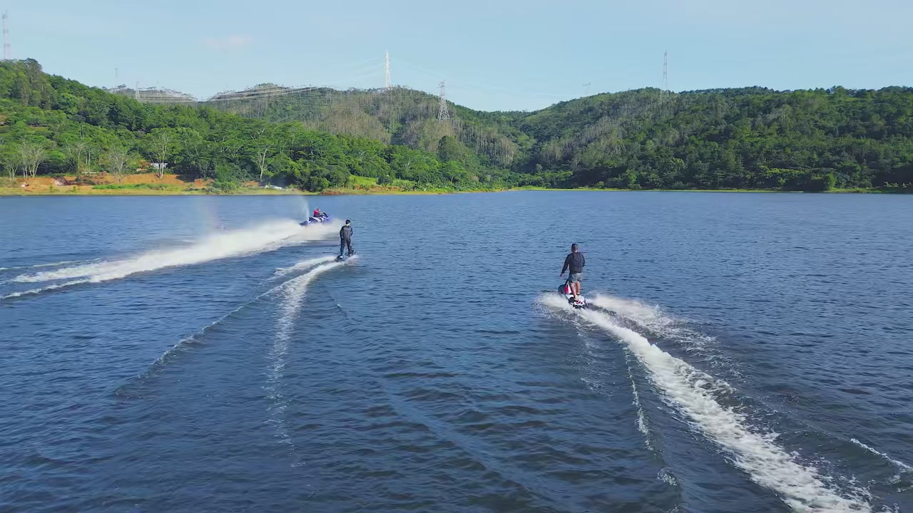 Load video: Petrol power surfboard 105CC jetsurf