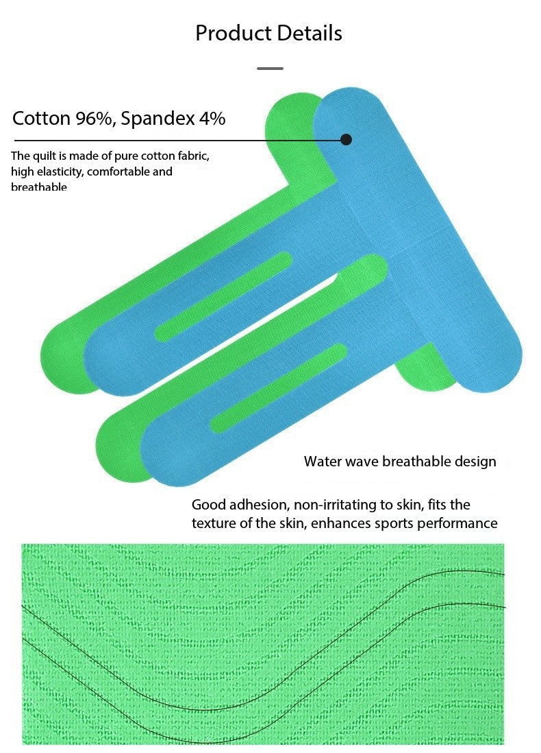 Pre-Cut Kinesiology Tape for Knee Support – Elastic Sports Muscle Tape for Pain Relief & Injury Recovery