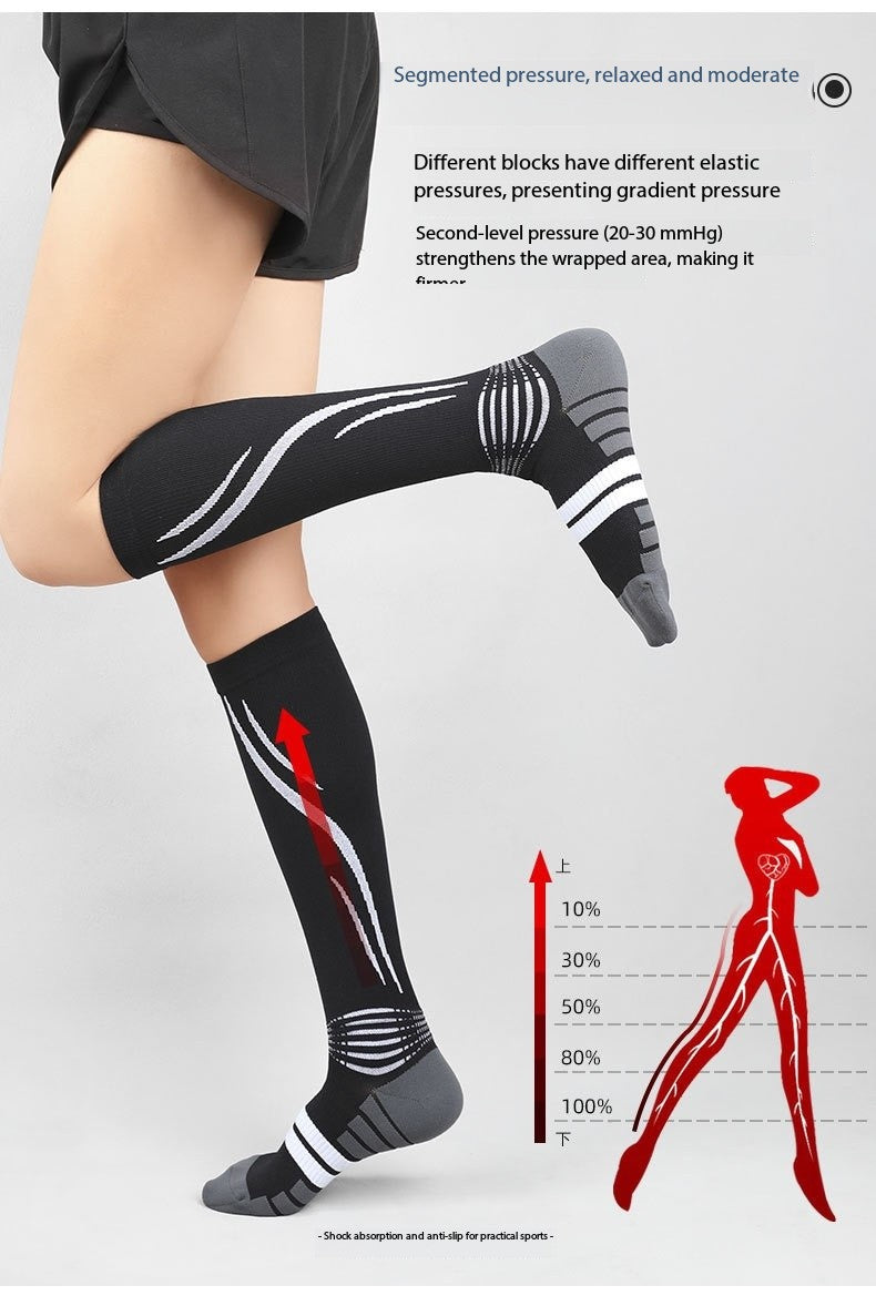 Professional Calf Compression Socks – Graduated Level 2 Support for Running, Jump Rope, and Sports Training