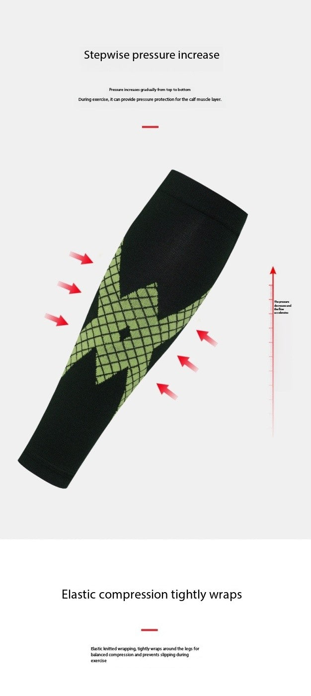 Striped Sports Compression Calf Sleeves – Professional Leg Support for Running, Gym & Outdoor Training