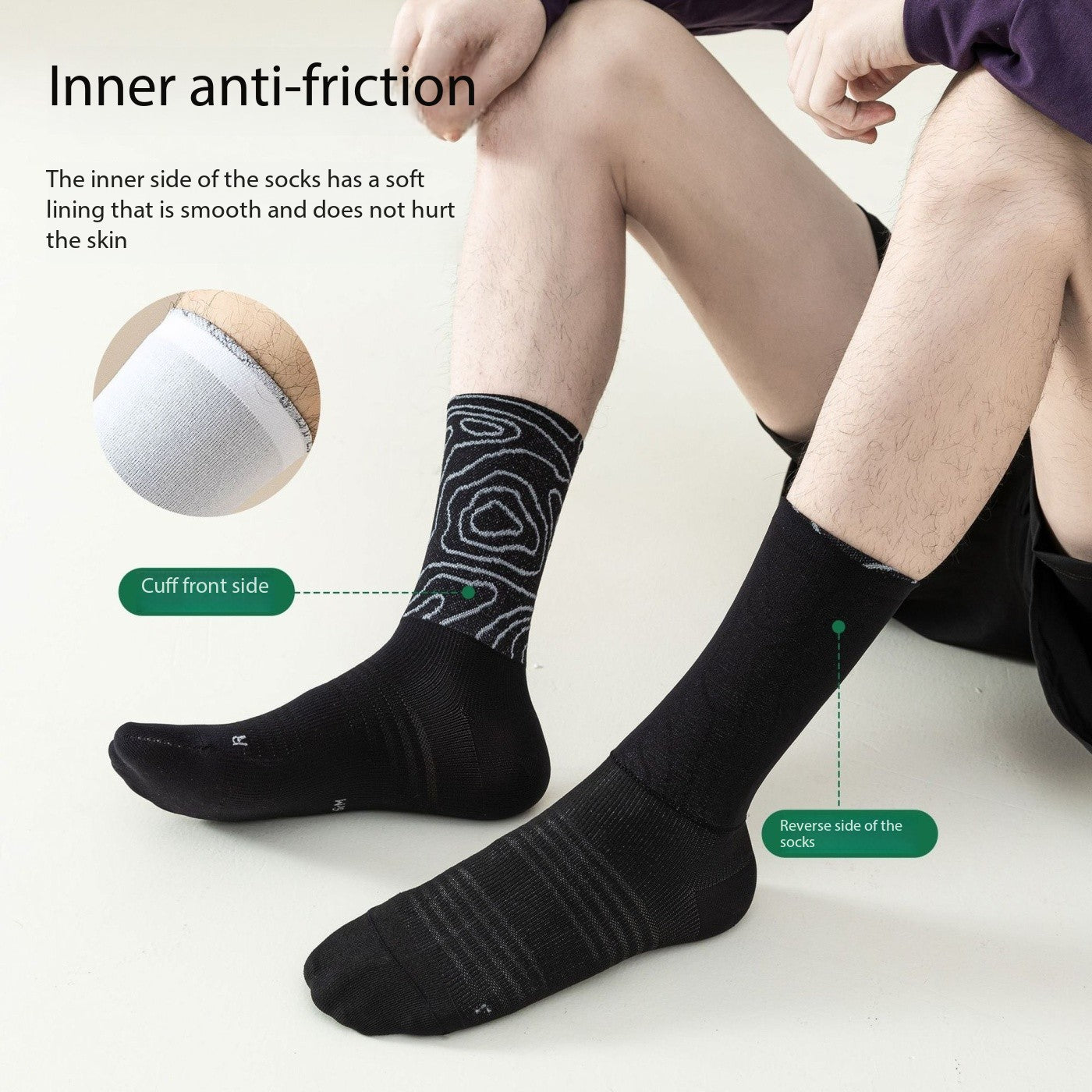 Professional Cycling Socks – Mid-Calf Reflective Sports Socks for Men & Women, Breathable & Quick-Dry