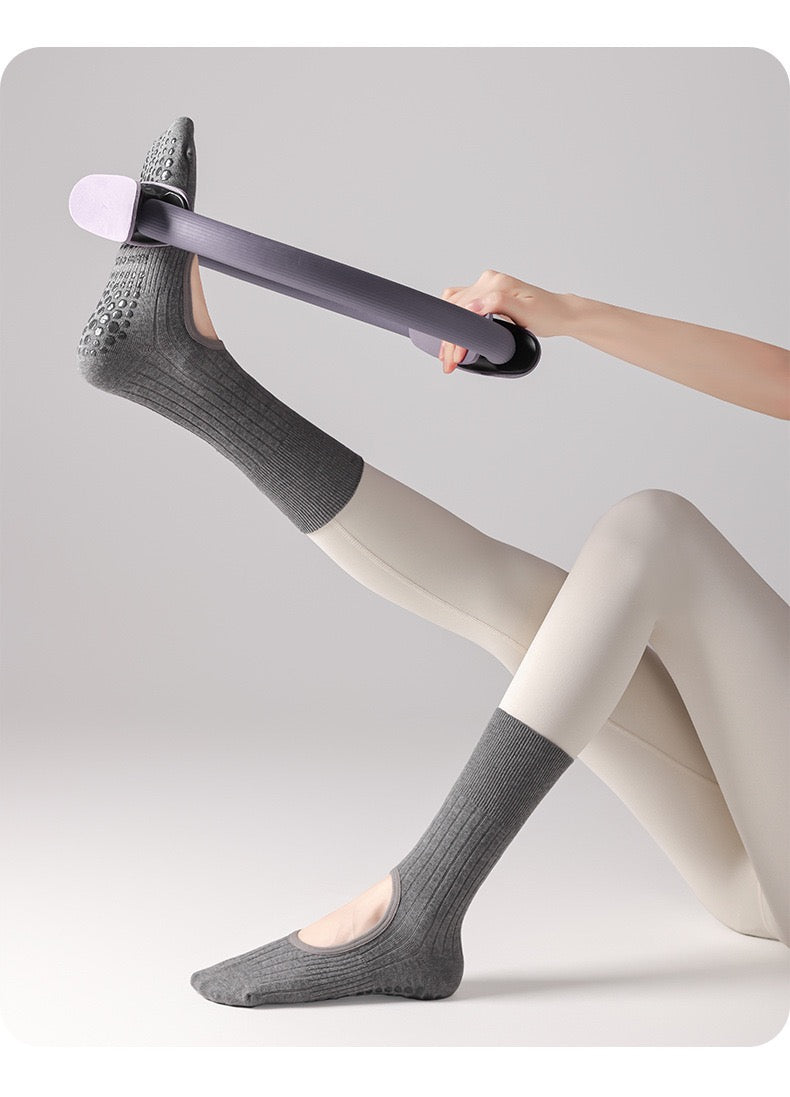 Women’s Open-Top Yoga Socks – Non-Slip Grip Pilates Socks, Breathable & Anti-Odor Workout Socks for Spring & Autumn