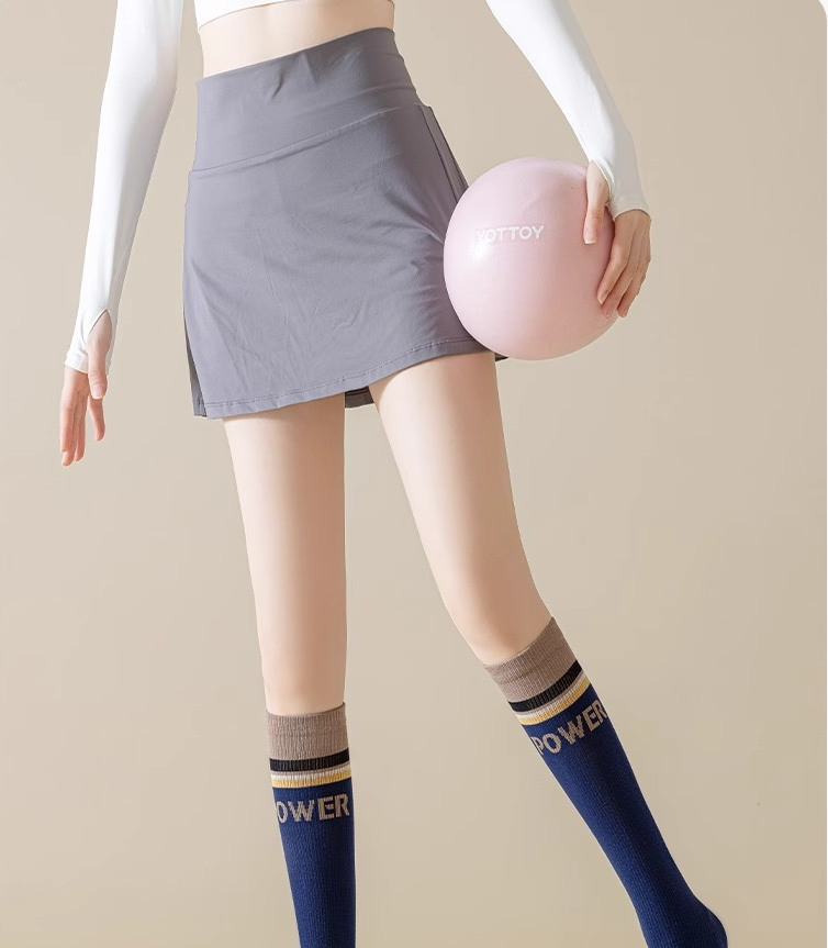 Women’s Calf-Length Compression Yoga Socks – Non-Slip Grip Socks for Pilates, Running, Jump Rope & Training