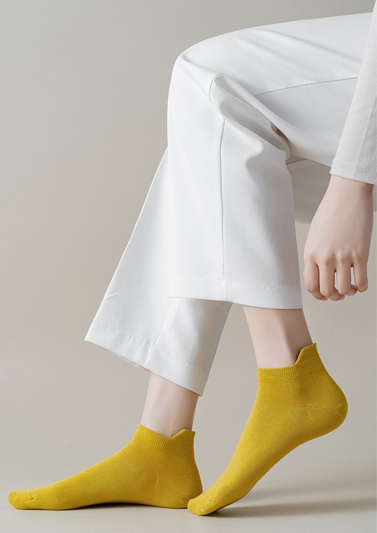 Women’s Low-Cut Cotton Socks – Thin Summer Ankle Liner Socks for Spring & Autumn, Casual Japanese Style