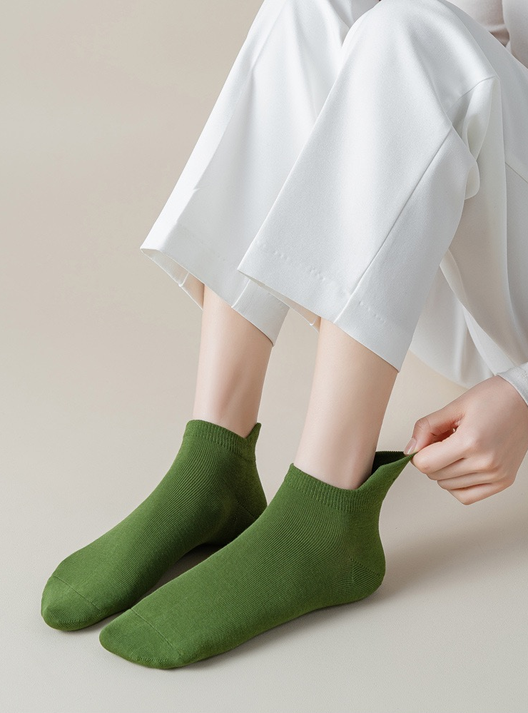Women’s Low-Cut Cotton Socks – Thin Summer Ankle Liner Socks for Spring & Autumn, Casual Japanese Style