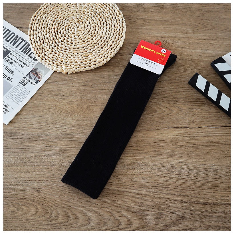 Student’s Long White Knee-High Socks – Lightweight  & Sports Style