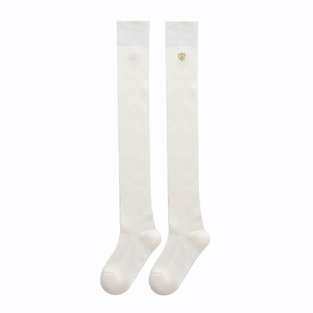 Student’s Over-the-Knee Long Socks – Combed Cotton High Tube Socks for Autumn & Winter