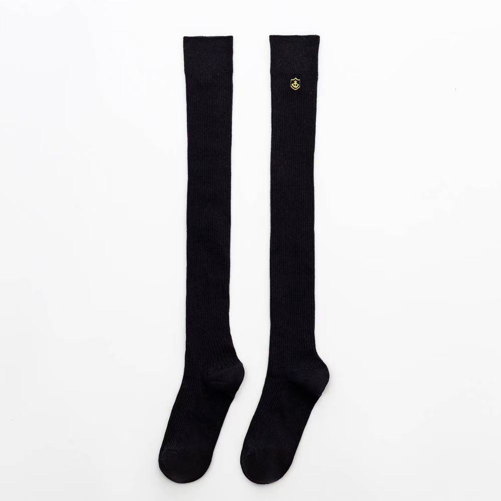 Student’s Over-the-Knee Long Socks – Combed Cotton High Tube Socks for Autumn & Winter