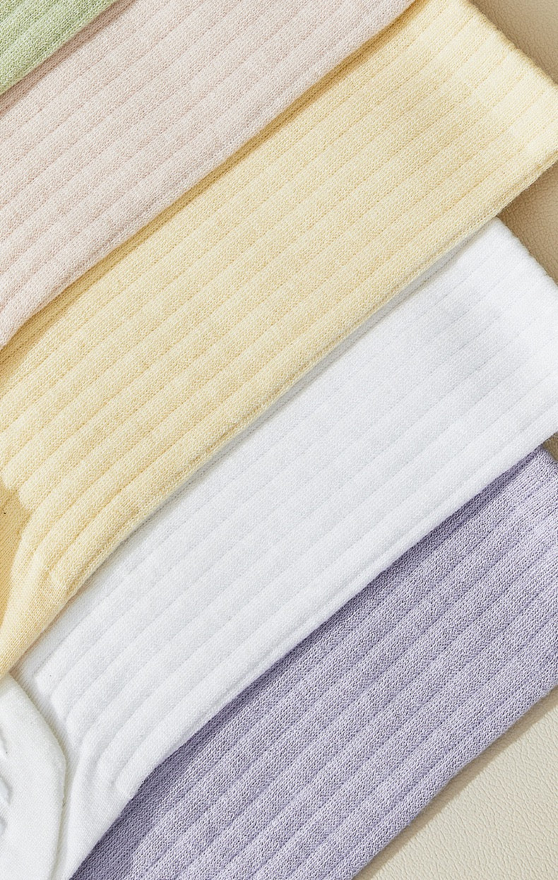 Women’s Yoga Long Socks – Seamless Non-Slip Mid-Calf Grip Socks for Pilates & Fitness, Fresh Colors for Spring & Summer