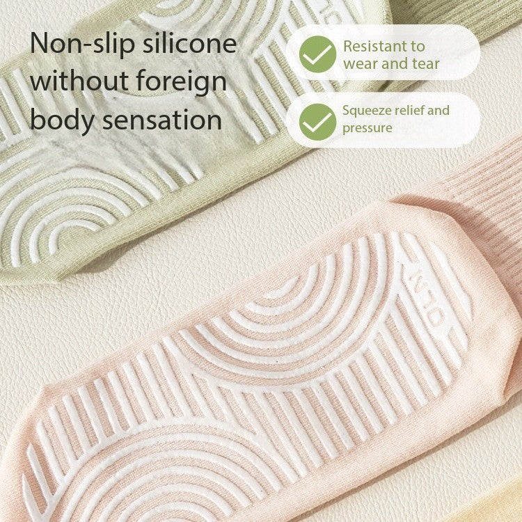 Women’s Yoga Long Socks – Seamless Non-Slip Mid-Calf Grip Socks for Pilates & Fitness, Fresh Colors for Spring & Summer
