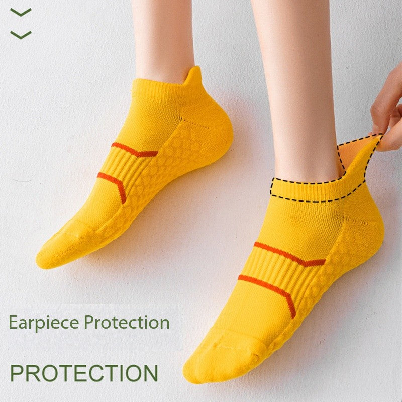 Women’s Low-Cut Sports Socks – Summer Breathable Towel Sole Non-Slip Running & Training Ankle Socks