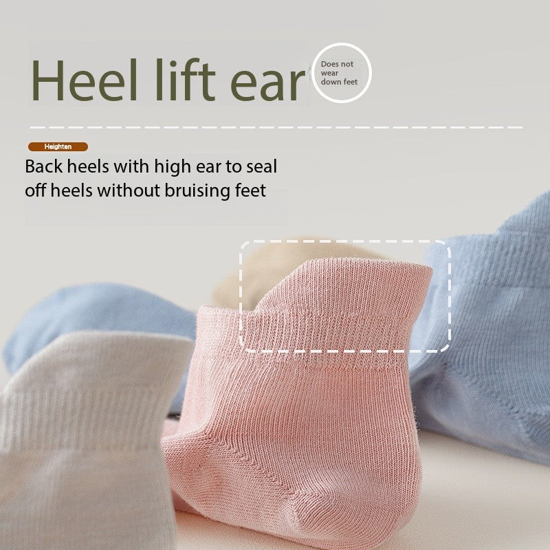 Women’s Low-Cut Cotton Socks – Thin Summer Ankle Liner Socks for Spring & Autumn, Casual Japanese Style